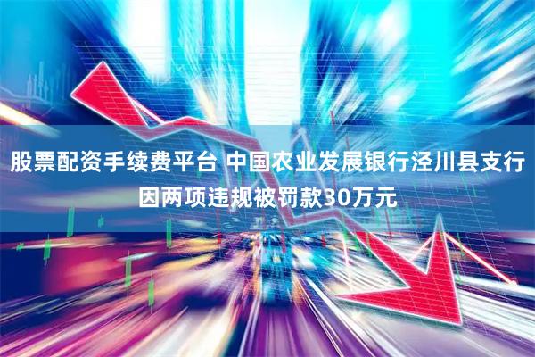 股票配资手续费平台 中国农业发展银行泾川县支行因两项违规被罚款30万元